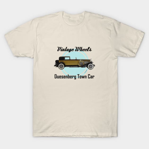 Vintage Wheels - Duesenberg Town Car T-Shirt by DaJellah